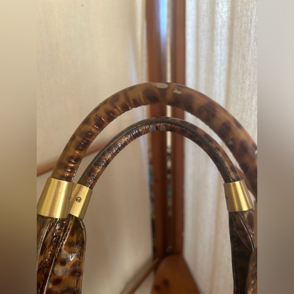 Jimmy Choo Patent Leather and Suede Cheetah print handbag - Picture 15 of 16